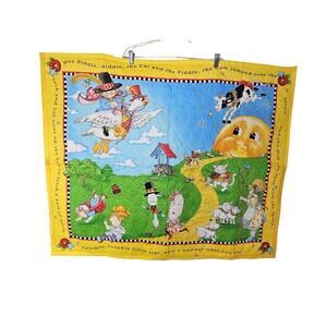 Handmade Mary Engelbreit Quilt Mother Goose Baby Nursery Wall Tapestry Rhyme